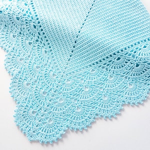 Crochet baby blanket, Lace Baby Blanket, Cotton Baby Blanket, Shower Gifts, Photo Prop