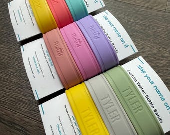 Personalized Bottle Bands with Name - 3 Pack