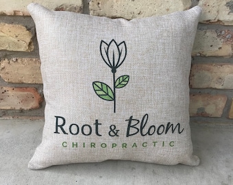 YOUR LOGO HERE || Custom Pillow with Business Logo || Throw Pillow for Office || Business Office Decor