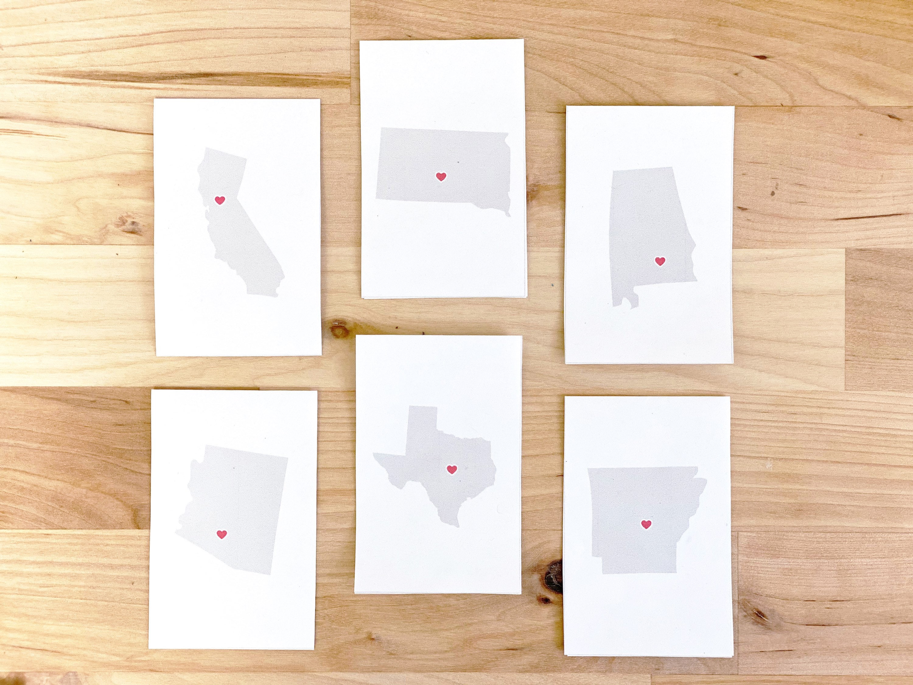 State Capitals PRINTABLE Flash Cards | Etsy