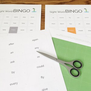 First Grade Sight Word Bingo and Flashcards Instant Download image 3