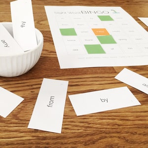 First Grade Sight Word Bingo and Flashcards Instant Download image 4