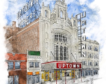 Uptown Theatre Print: Chicago Landmark, Fine Art Paper
