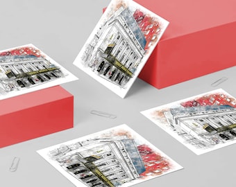 Merle Reskin Theatre Square Note Cards with Envelopes / 4, 8, or 12
