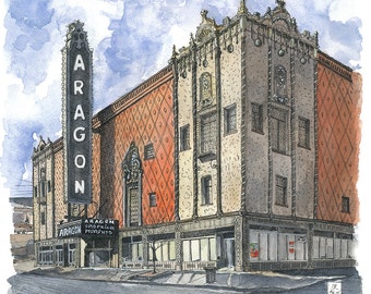 Aragon Ballroom Print: Chicago Landmark, Moorish Architecture