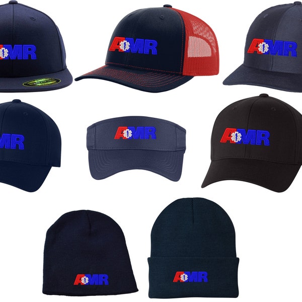 AMR American Medical Response cap hat Flexfit visor beanie trucker cap snapback Starting @ 19.99