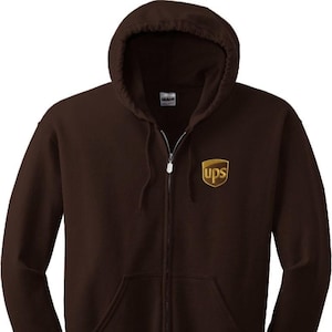 UPS-sweatshirts, capuchon, ronde hals en ritssluiting United Parcel Service gratis binnenlandse verzending