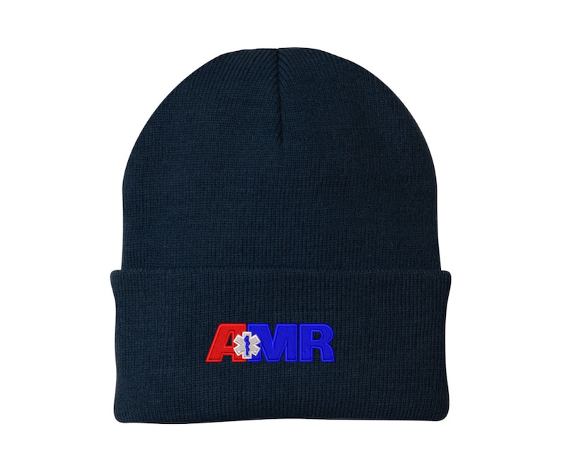AMR American Medical Response cap hat Flexfit visor beanie trucker cap snapback Starting @ 19.99 Foldover Beanie Navy