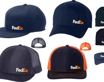 FedEx Express Flexfit Hat Yupoong Wool Blend 6477 Ball Cap Dark Navy L/XL 
