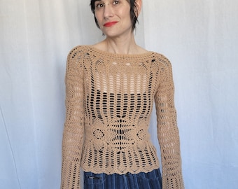 90s crochet sweater