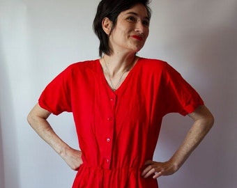 Red Romper - Etsy