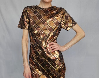 Sandro Paris Metallic Gold Off-shoulder Mini Dress - Size 2 - Etsy