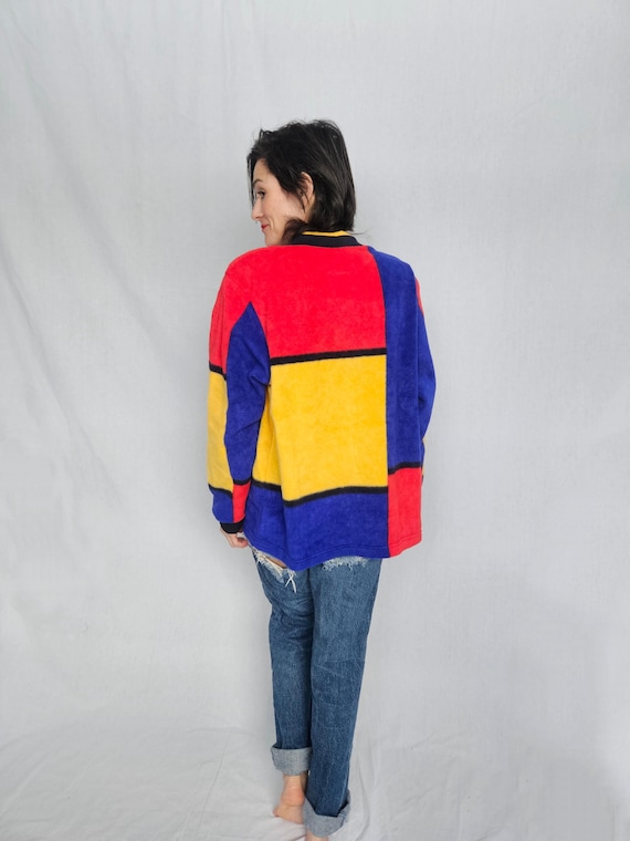Deadstock 90s Primary Color Block Fleece – Bold M… - image 4