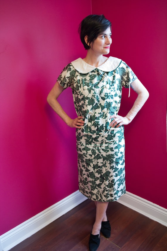 1950's/60's foliage day dress