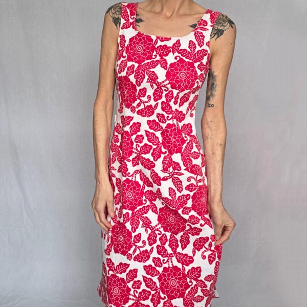 Moschino Dress: 2000s Floral Cotton (Stretch Fit)