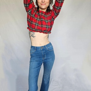 Vintage Ralph Lauren Reworked Plaid Cropped Top