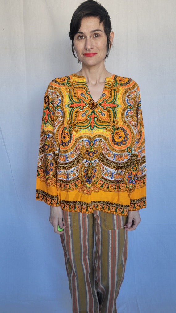 1970s 'Spire of California' paisley tunic - image 1