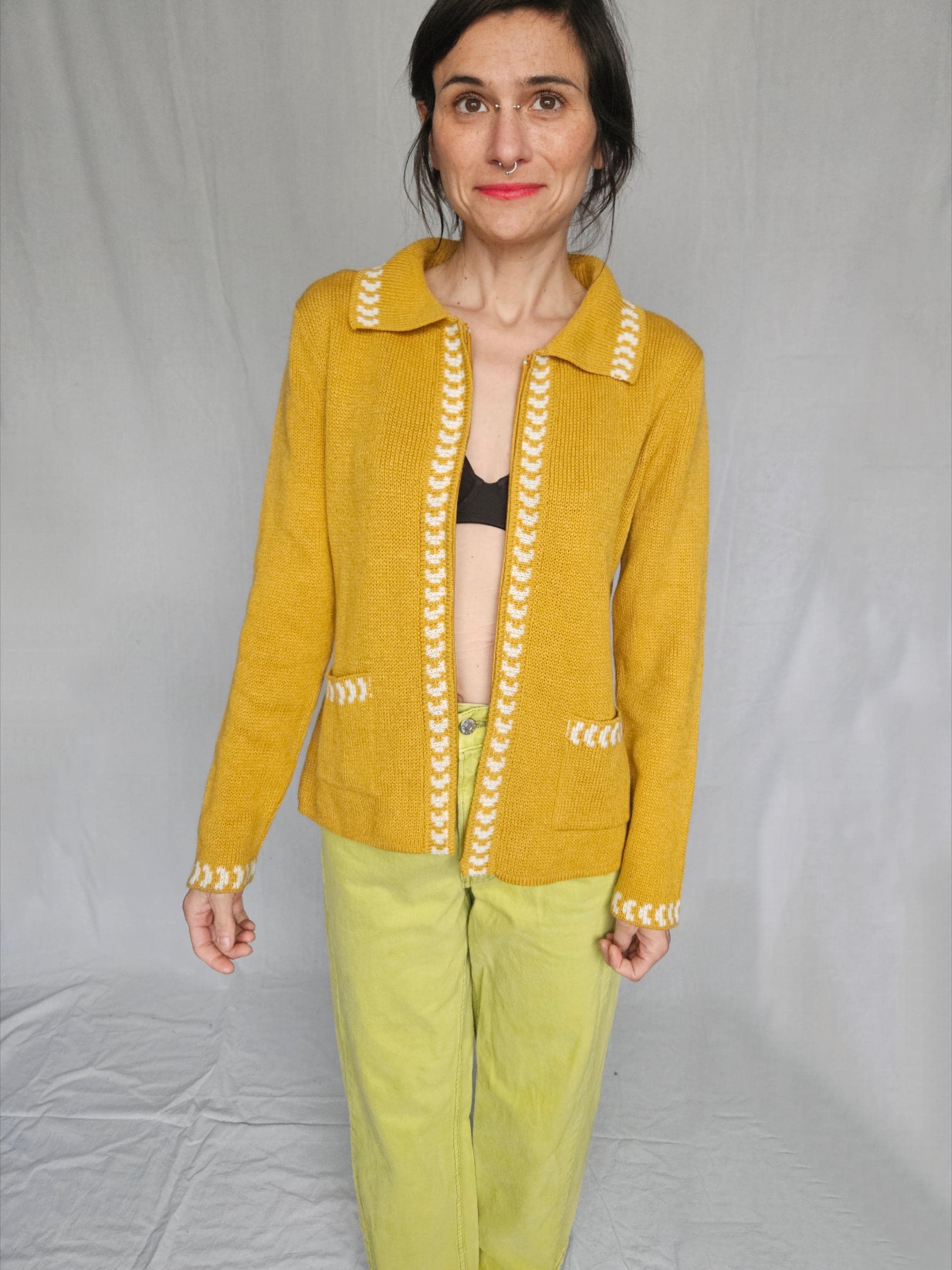 Strickjacke Sweater Hellgelb Strickmantel Lange Strickjacke Gelb Gelbe  Lange Strickjacken Für