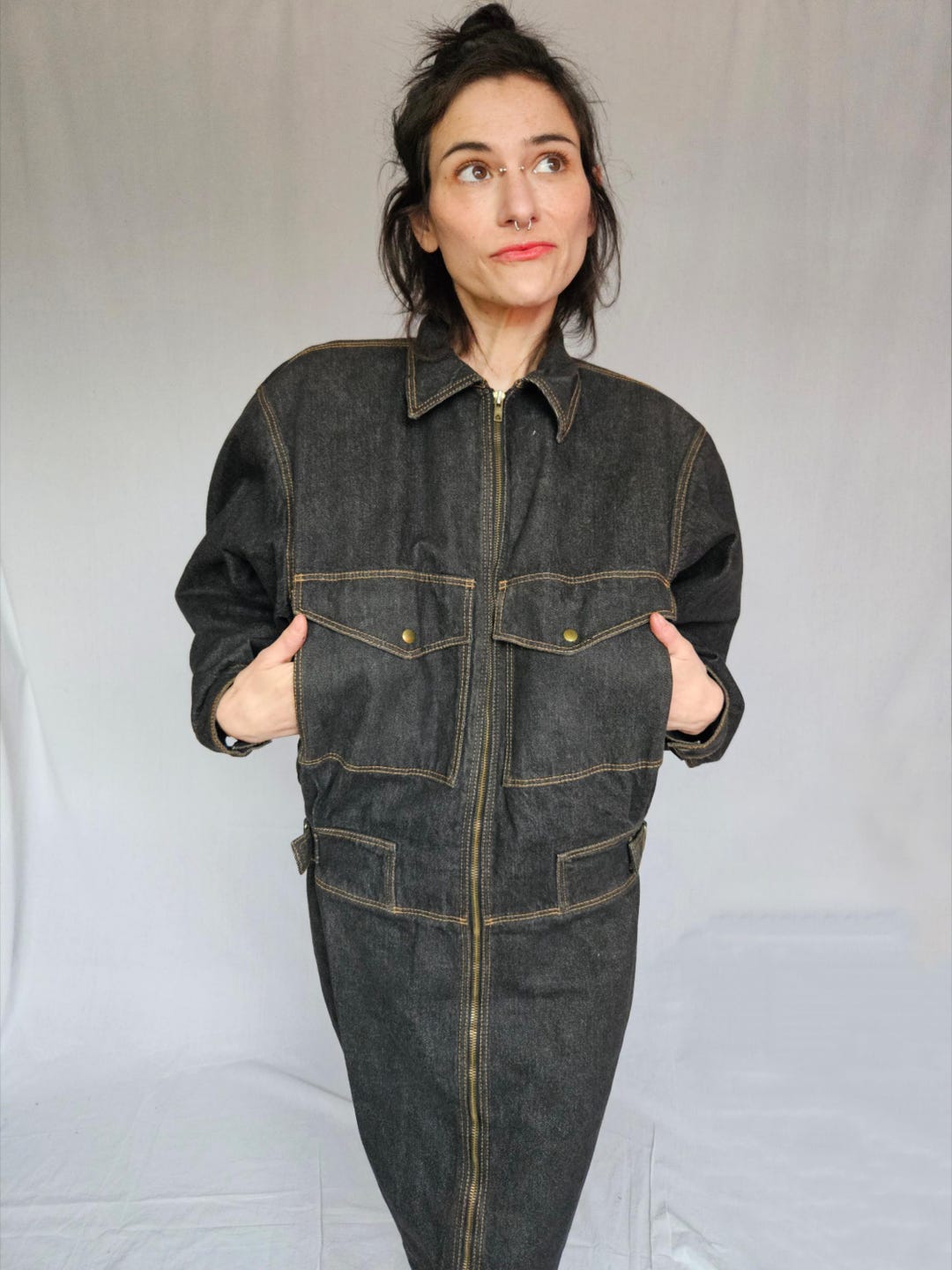 Vintage 80s Alaïa Iconic Denim Zip-up Dress – Size 4 - Etsy