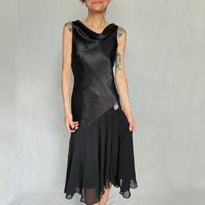 90s Jessica Black Bias Cut Gown Size 6