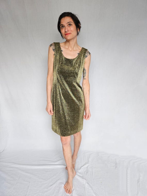 Vintage Jackie Bernard for Eklektic Metallic Dress- Size 6/8 - Etsy