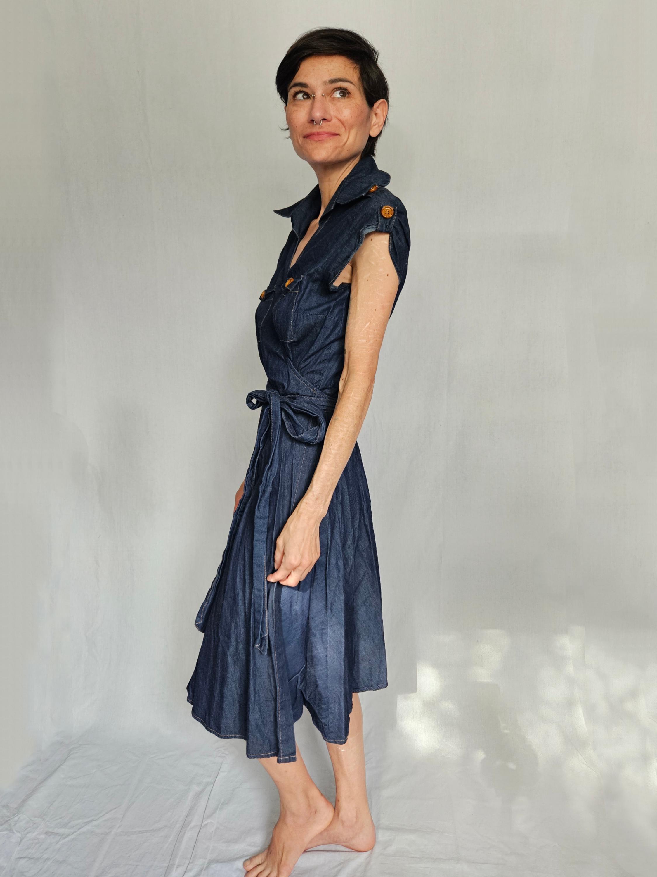 navy blue dress for baby girl 2000s Fashion: My 2002 Denim Dress Nostalgia main image 0
