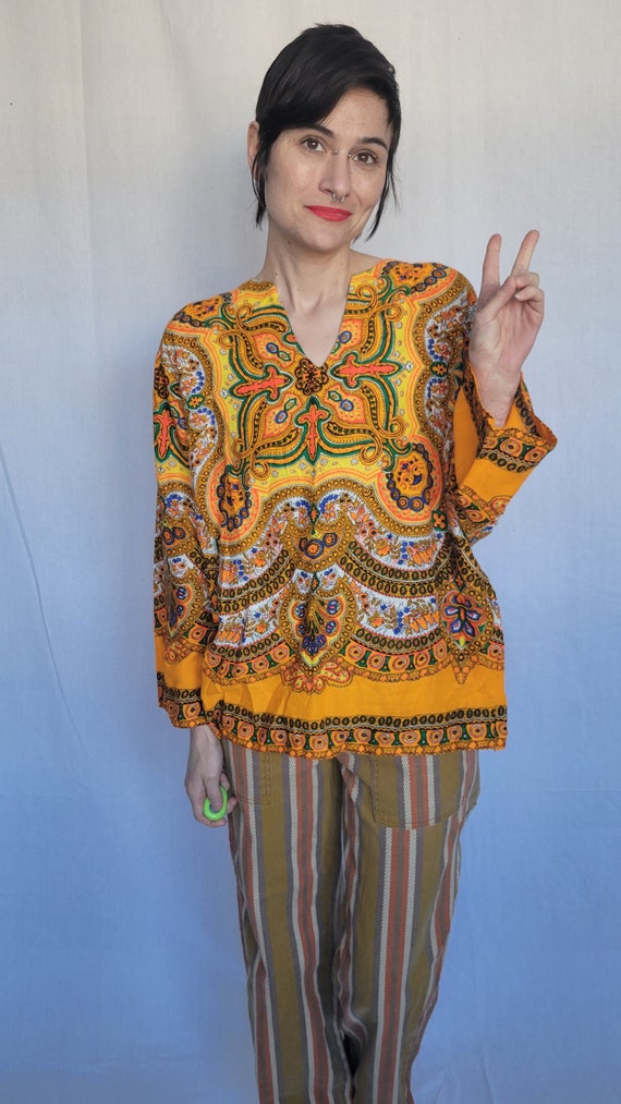 1970s 'Spire of California' paisley tunic - image 2