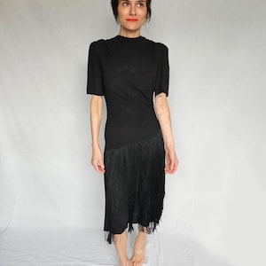 1930s/40s Black Fringe Dress – Sold As Is XS