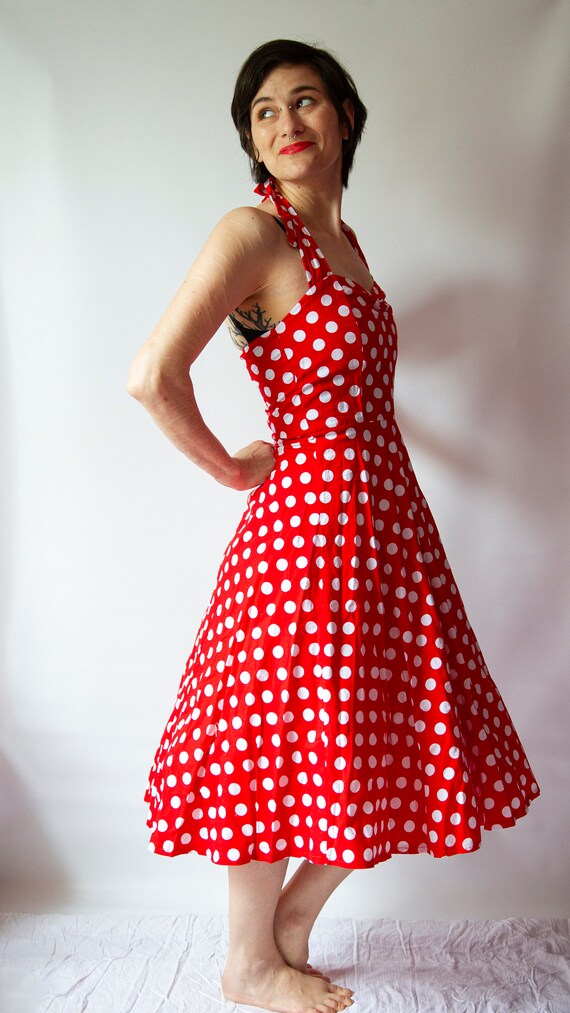 Polka dot deals dress vintage style