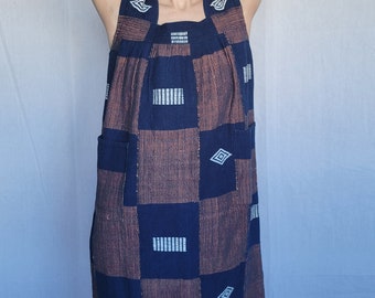 1970s cotton denim sheath dress