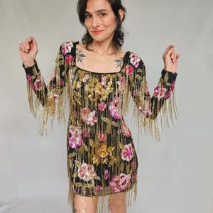 Ms. Selfridge Sequin + Bead Mini Dress – Size 6