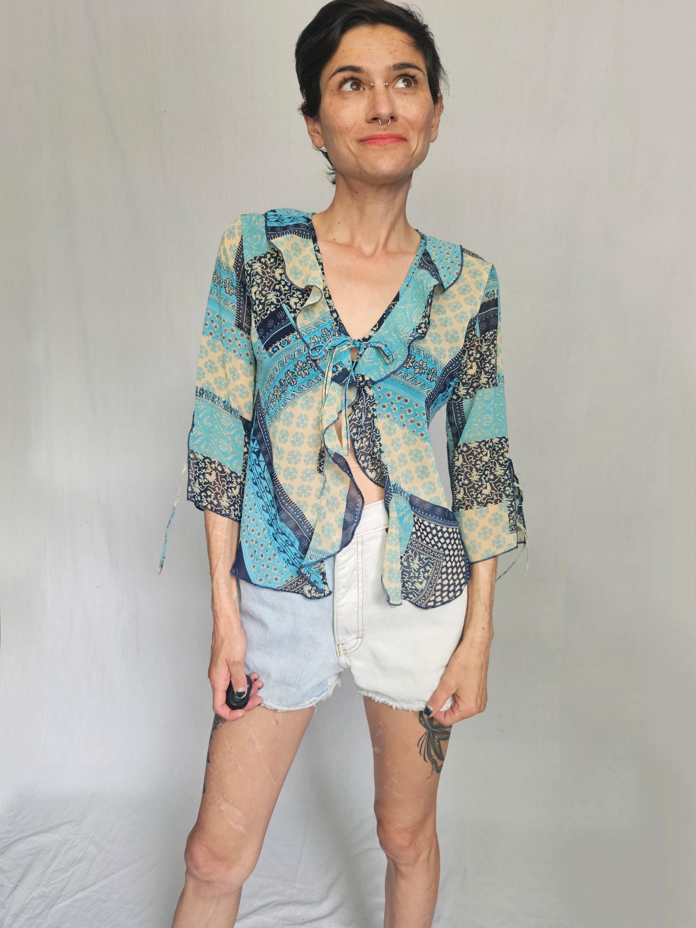 Sheer Patchwork Top - Etsy Canada