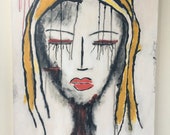Abstract Woman - Original Unique Painting Canvas Art - Abstract - Acrylic Painting - Art Wall Decor - Abstract Art - Woman - White Painting