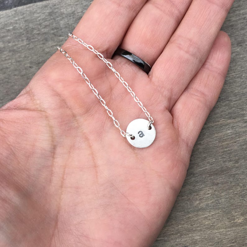 Name Necklace Sterling Silver Personalized Necklace Initial Charm Silver Necklace Custom Engraved Personalized MothersDay Necklace