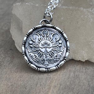 Moonstone Locket Pendant Necklace Gemstone Bottle 925