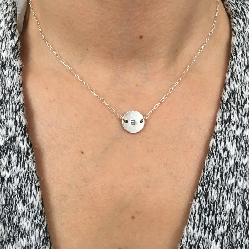 Name Necklace Sterling Silver Personalized Necklace Initial Charm Silver Necklace Custom Engraved Personalized MothersDay Necklace
