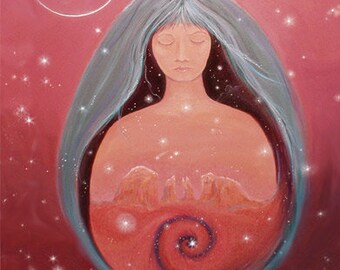 Sedona  "Goddess of Cathedral Rock" Greeting Card