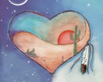 DESERT LOVE Greeting Card