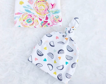 Baby Beanie Pattern/ Newborn Top Knot Beanie Pattern / PDF sewing pattern / Baby hat sewing pattern/ Baby shower gift