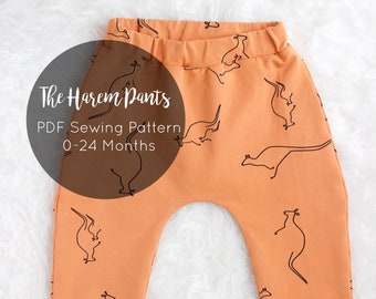 Harem Pants Pattern 0-24 months / PDF sewing pattern / leggings sewing pattern/ baby shower gift