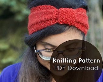 Dotted Headband Knit Pattern/ PDF knitting pattern / Headband/ Knit Hair Accessory / Textured Headband / Dot Headband