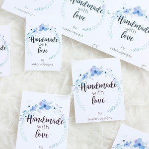 Handmade With Love Tags Printable Editable / Business Shop Tag/craft ...