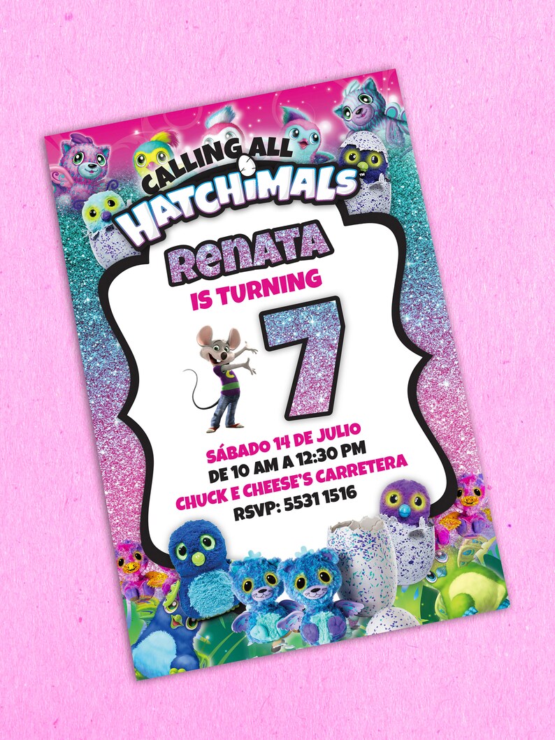 Hatchimals Birthday Invitation - Etsy
