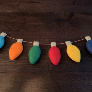 Handmade felt XL Christmas light garland