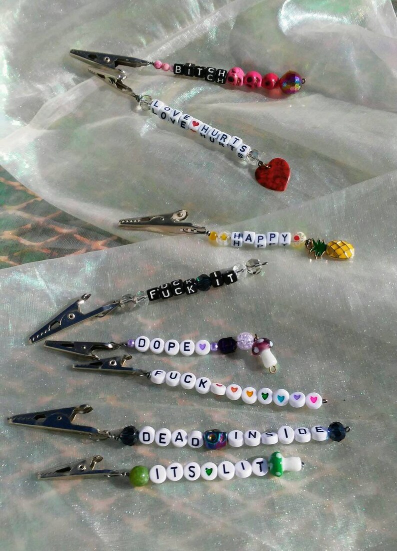 CUSTOM roach clips unique designs options colors smokers gift Etsy
