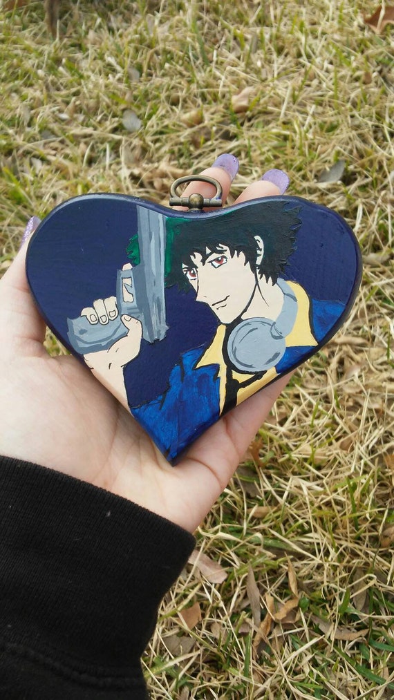 Cowboy Bebop Fan Art Hand Painted Wall Decor Spike Spiegel Etsy