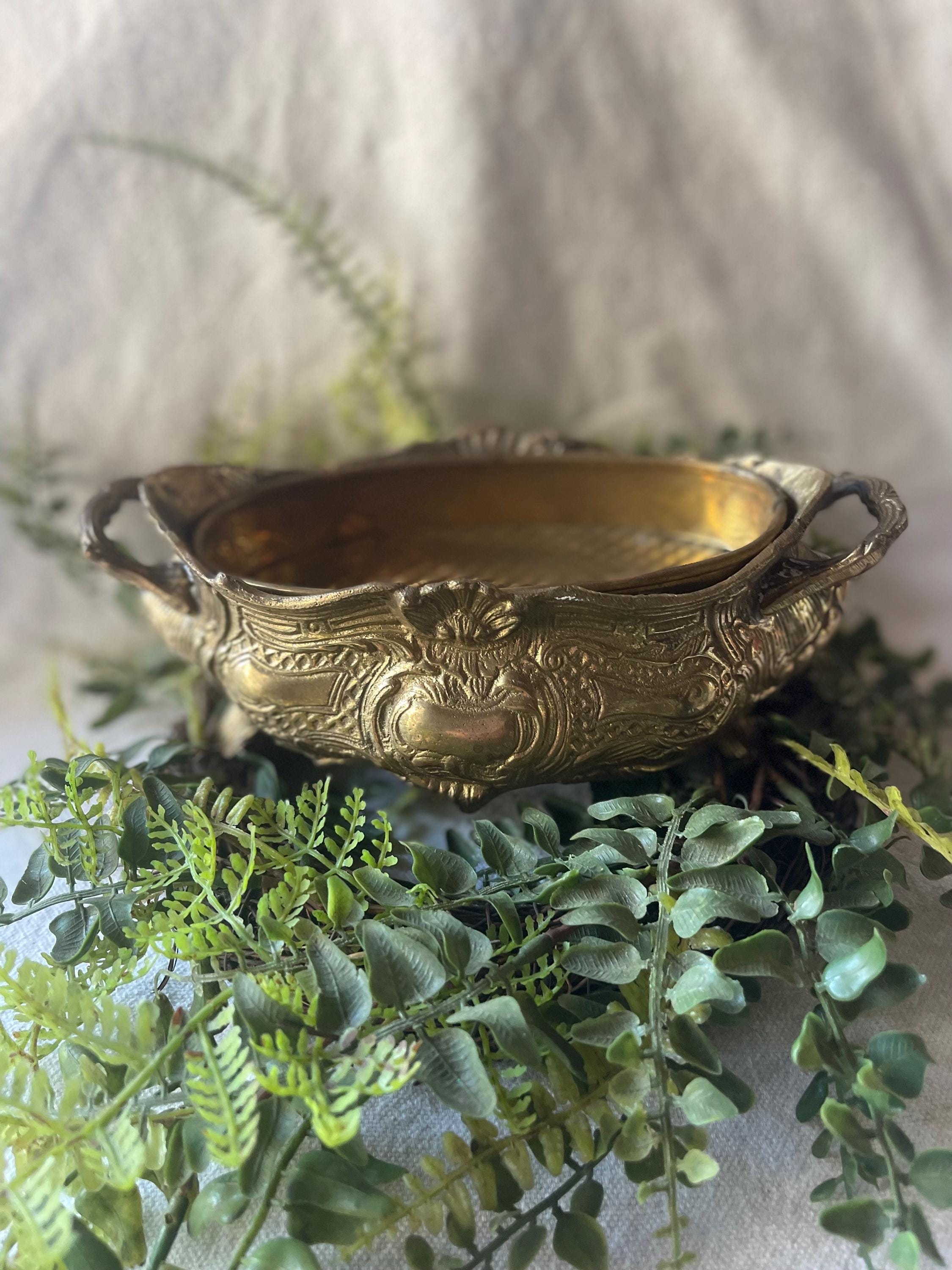 French Brass Planter - Etsy