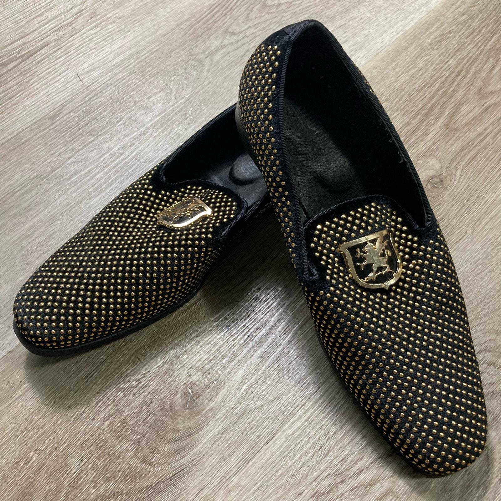 gold studded dress shoes Spiked Stud Dress Shoe 8 / Bronze main image 0