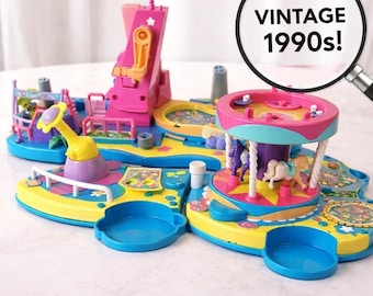 Polly Pocket Pollyworld Mattel Amusement Park Carousel Vintage Fair Doll Ride