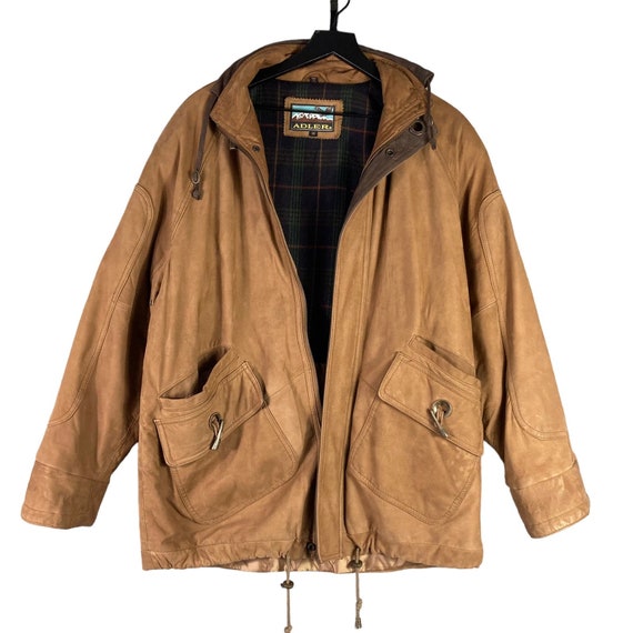 Adler Vintage Genuine Leather Jacket Men's Size M… - image 1